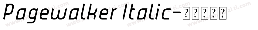 Pagewalker Italic字体转换